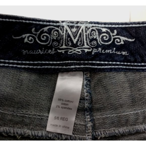Maurices Premium Women's Designer Low Rise Boot Cut Blue Jeans Size 5/6 Regular - Picture 5 of 5